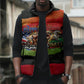 Happy 250th You Still Owe Us Black Pride Sleeveless Puffer Jacket Pan African Flag Broken Chains - Statue Of Liberty