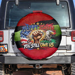 Happy 250th You Still Owe Us Black Pride Spare Tire Cover Pan African Flag Broken Chains - Statue Of Liberty