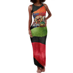 Happy 250th You Still Owe Us Black Pride Tank Maxi Dress Pan African Flag Broken Chains - Statue Of Liberty