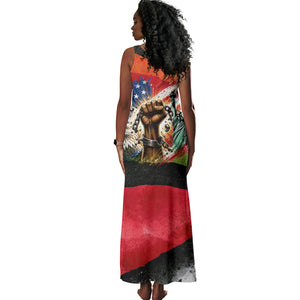 Happy 250th You Still Owe Us Black Pride Tank Maxi Dress Pan African Flag Broken Chains - Statue Of Liberty