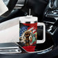 Happy 250th You Still Owe Us Black Pride Tumbler With Handle Pan African Flag Broken Chains - Statue Of Liberty