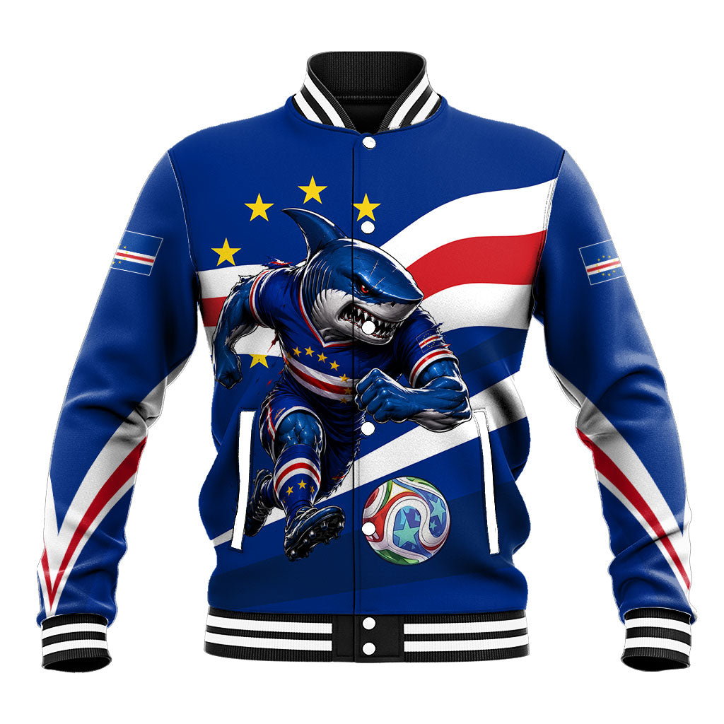 Cape Verde Won Our Hearts Soccer Baseball Jacket Blue Sharks Football Mascot Patriotic National Team