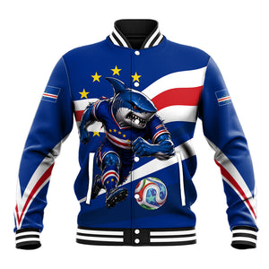 Cape Verde Won Our Hearts Soccer Baseball Jacket Blue Sharks Football Mascot Patriotic National Team