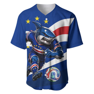 Cape Verde Won Our Hearts Soccer Baseball Jersey Blue Sharks Football Mascot Patriotic National Team