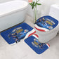 Cape Verde Won Our Hearts Soccer Bathroom Set Blue Sharks Football Mascot Patriotic National Team