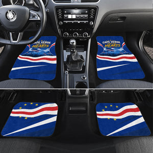 Cape Verde Won Our Hearts Soccer Car Mats Blue Sharks Football Mascot Patriotic National Team