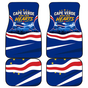 Cape Verde Won Our Hearts Soccer Car Mats Blue Sharks Football Mascot Patriotic National Team