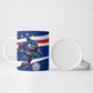 Cape Verde Won Our Hearts Soccer Ceramic Mug Blue Sharks Football Mascot Patriotic National Team