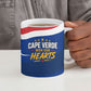 Cape Verde Won Our Hearts Soccer Ceramic Mug Blue Sharks Football Mascot Patriotic National Team