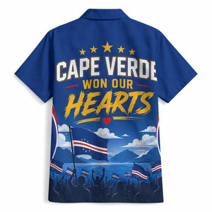 Cape Verde Won Our Hearts Soccer Hawaiian Shirt Blue Sharks Football Mascot Patriotic National Team