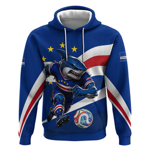 Cape Verde Won Our Hearts Soccer Hoodie Blue Sharks Football Mascot Patriotic National Team