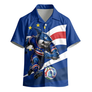 Cape Verde Won Our Hearts Soccer Kid Hawaiian Shirt Blue Sharks Football Mascot Patriotic National Team