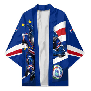 Cape Verde Won Our Hearts Soccer Kimono Blue Sharks Football Mascot Patriotic National Team