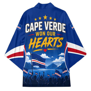 Cape Verde Won Our Hearts Soccer Kimono Blue Sharks Football Mascot Patriotic National Team
