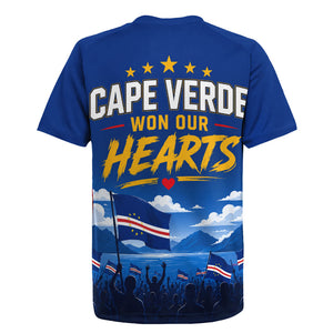 Cape Verde Won Our Hearts Soccer Rugby Jersey Blue Sharks Football Mascot Patriotic National Team