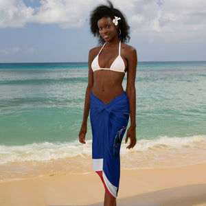 Cape Verde Won Our Hearts Soccer Sarong Blue Sharks Football Mascot Patriotic National Team