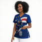 Cape Verde Won Our Hearts Soccer Scrub Top Blue Sharks Football Mascot Patriotic National Team