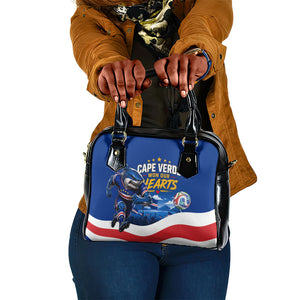 Cape Verde Won Our Hearts Soccer Shoulder Handbag Blue Sharks Football Mascot Patriotic National Team