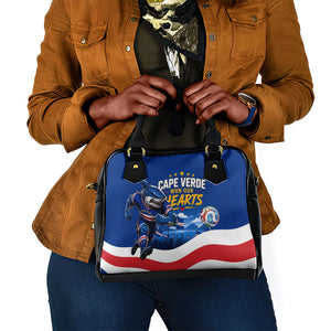 Cape Verde Won Our Hearts Soccer Shoulder Handbag Blue Sharks Football Mascot Patriotic National Team