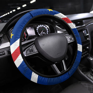 Cape Verde Won Our Hearts Soccer Steering Wheel Cover Blue Sharks Football Mascot Patriotic National Team