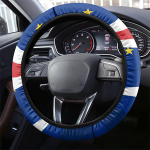 Cape Verde Won Our Hearts Soccer Steering Wheel Cover Blue Sharks Football Mascot Patriotic National Team
