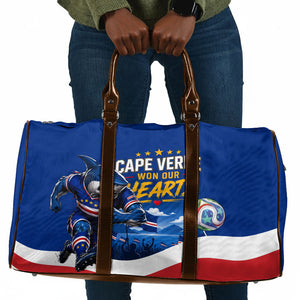 Cape Verde Won Our Hearts Soccer Travel Bag Blue Sharks Football Mascot Patriotic National Team