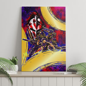 Trinbago Knight Riders Cricket Canvas Wall Art Trinidad and Tobago Unleash The Knight Brush Stroke