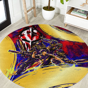 Trinbago Knight Riders Cricket Round Carpet Trinidad and Tobago Unleash The Knight Brush Stroke