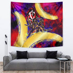 Trinbago Knight Riders Cricket Tapestry Trinidad and Tobago Unleash The Knight Brush Stroke
