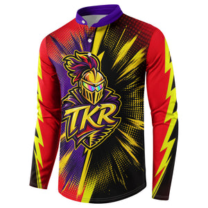 Trinidad and Tobago Cricket Button Sweatshirt Trinbago Knight Riders - Ride Or Die Comic Halftone