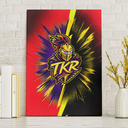 Trinidad and Tobago Cricket Canvas Wall Art Trinbago Knight Riders - Ride Or Die Comic Halftone