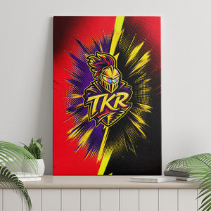 Trinidad and Tobago Cricket Canvas Wall Art Trinbago Knight Riders - Ride Or Die Comic Halftone