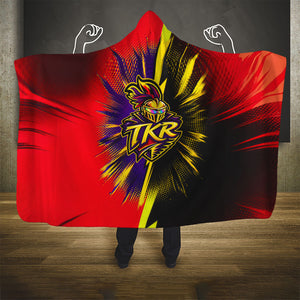 Trinidad and Tobago Cricket Hooded Blanket Trinbago Knight Riders - Ride Or Die Comic Halftone