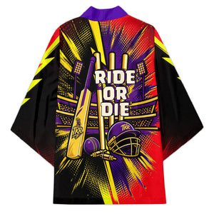 Trinidad and Tobago Cricket Kimono Trinbago Knight Riders - Ride Or Die Comic Halftone