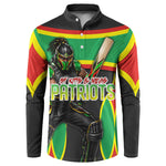Personalized St Kitts And Nevis Patriots Button Sweatshirt Caribbean Cricket Player Graphic Art