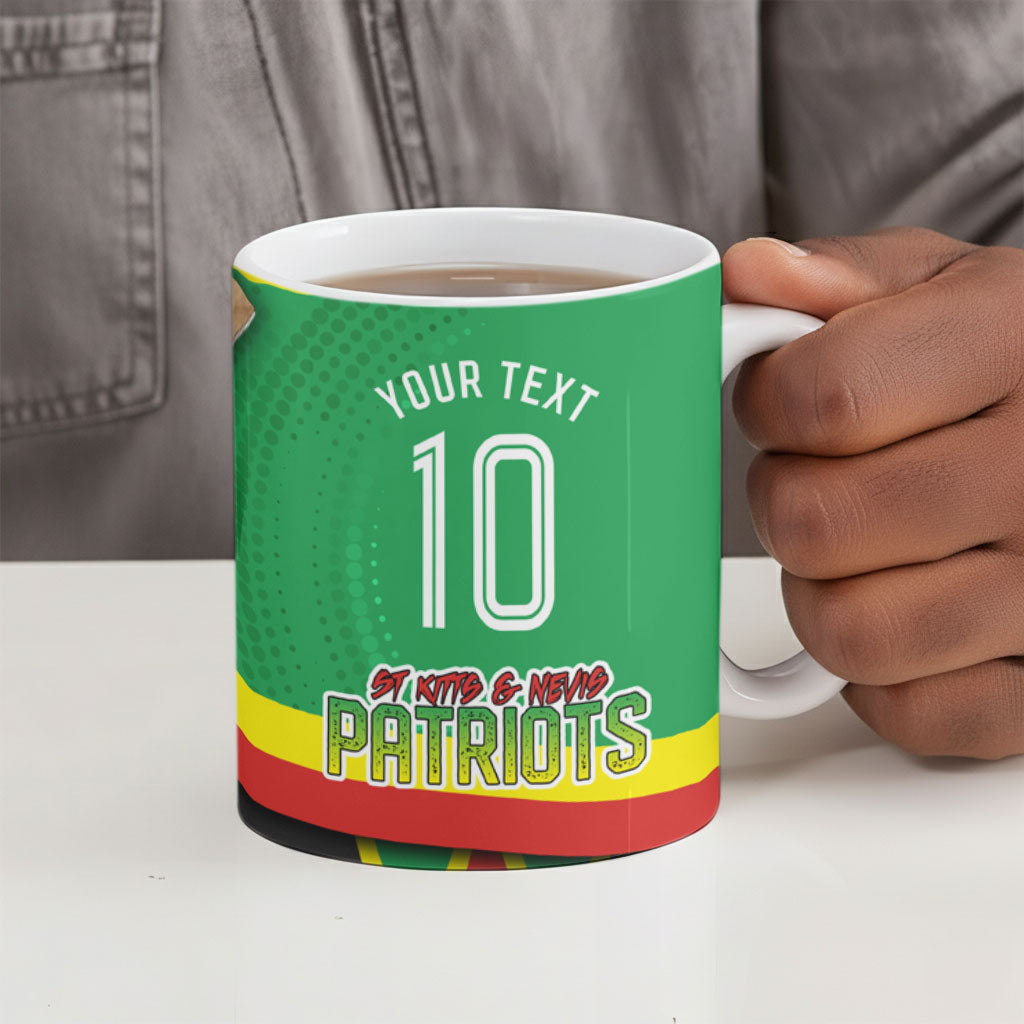 Personalized St Kitts And Nevis Patriots Ceramic Mug Caribbean Cricket Player Graphic Art