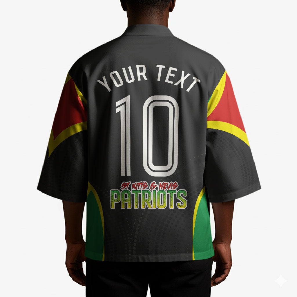Personalized St Kitts And Nevis Patriots Kimono Caribbean Cricket Player Graphic Art