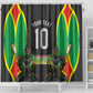 Personalized St Kitts And Nevis Patriots Shower Curtain Caribbean Cricket Player Graphic Art