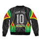 Personalized St Kitts And Nevis Patriots Sleeve Zip Bomber Jacket Caribbean Cricket Player Graphic Art