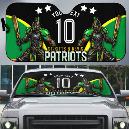 Personalized St Kitts And Nevis Patriots Cricket Auto Sun Shade Dynamic Player Celebration Team Pride