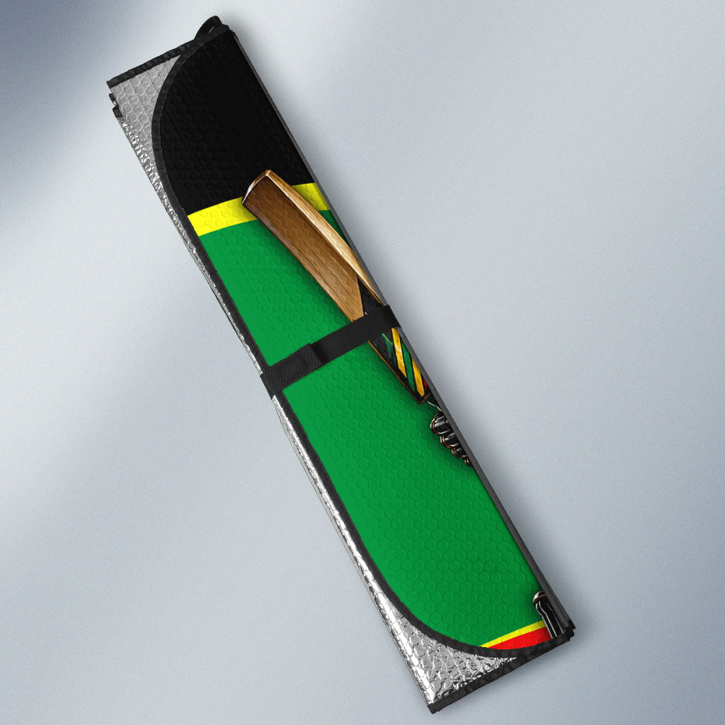 Personalized St Kitts And Nevis Patriots Cricket Auto Sun Shade Dynamic Player Celebration Team Pride