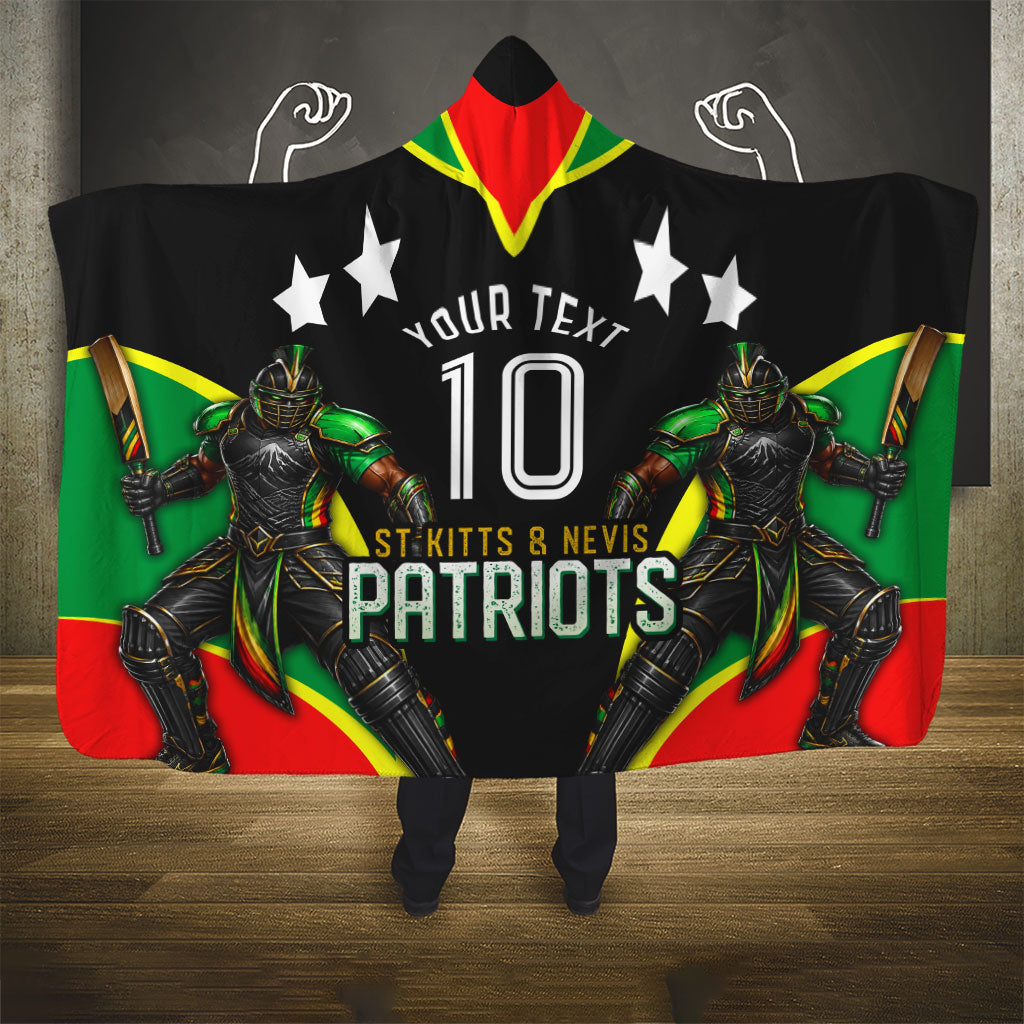 Personalized St Kitts And Nevis Patriots Cricket Hooded Blanket Dynamic Player Celebration Team Pride