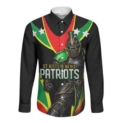 Personalized St Kitts And Nevis Patriots Cricket Long Sleeve Button Shirt Dynamic Player Celebration Team Pride