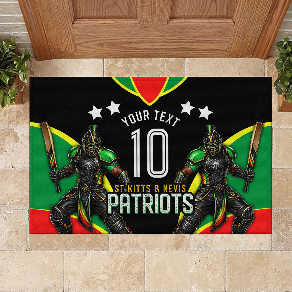 Personalized St Kitts And Nevis Patriots Cricket Rubber Doormat Dynamic Player Celebration Team Pride