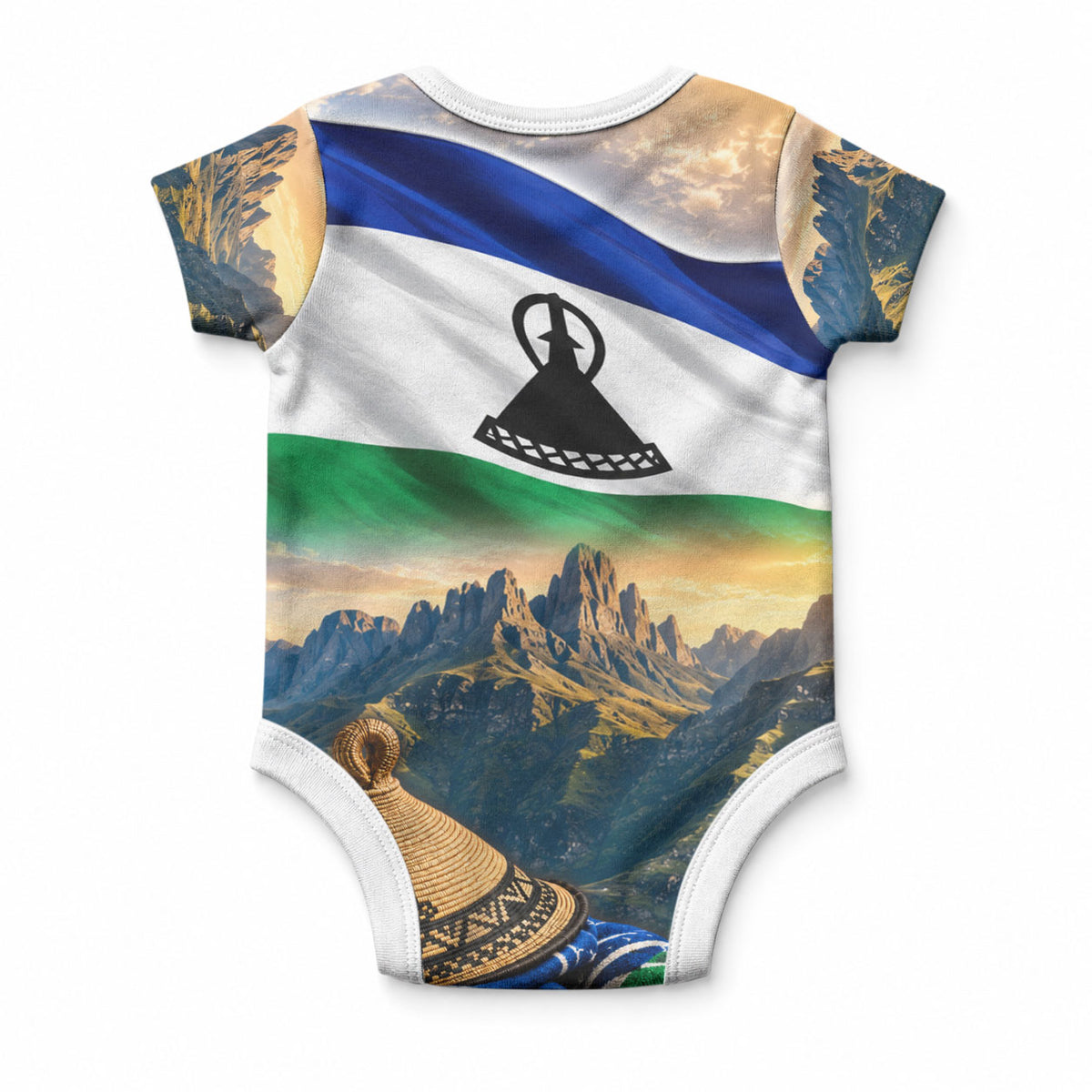 Lesotho Independence Day Baby Onesie Basotho Hat Flag And Cultural Heritage