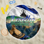 Lesotho Independence Day Beach Blanket Basotho Hat Flag And Cultural Heritage