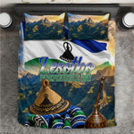Lesotho Independence Day Bedding Set Basotho Hat Flag And Cultural Heritage