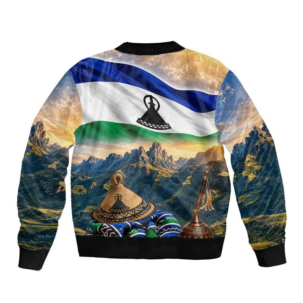 Lesotho Independence Day Bomber Jacket Basotho Hat Flag And Cultural Heritage