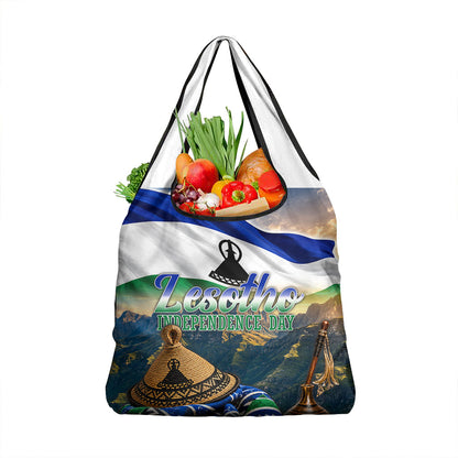Lesotho Independence Day Grocery Bag Basotho Hat Flag And Cultural Heritage