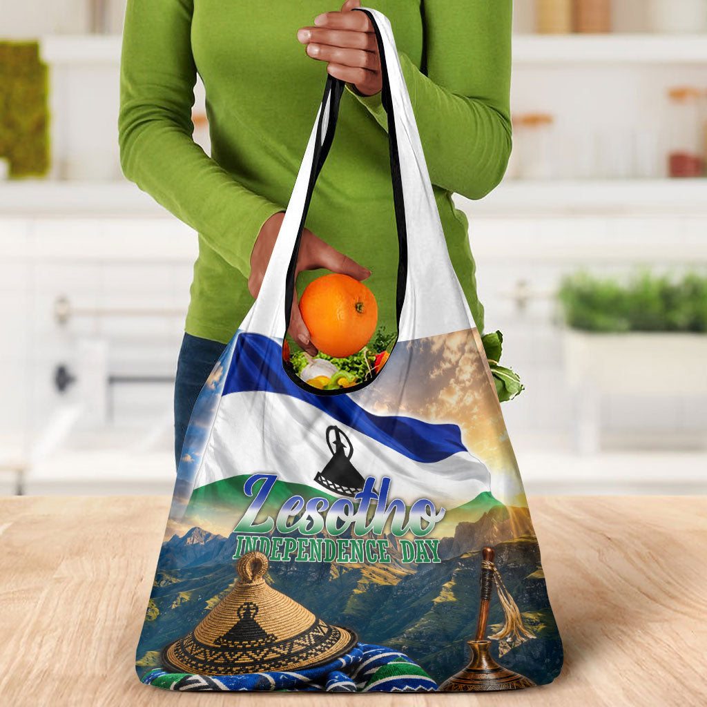 Lesotho Independence Day Grocery Bag Basotho Hat Flag And Cultural Heritage